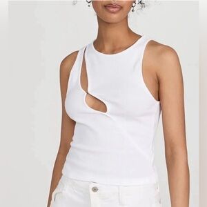 K.NGSLEY White Cut out Tank Top NEW WITHOUT TAGS